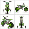 Moto da Cross Elettrica per Bambini da 3-5 Anni - Verde