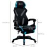 Sedia Gaming con Supporto Lombare e Altezza Regolabile in Tessuto