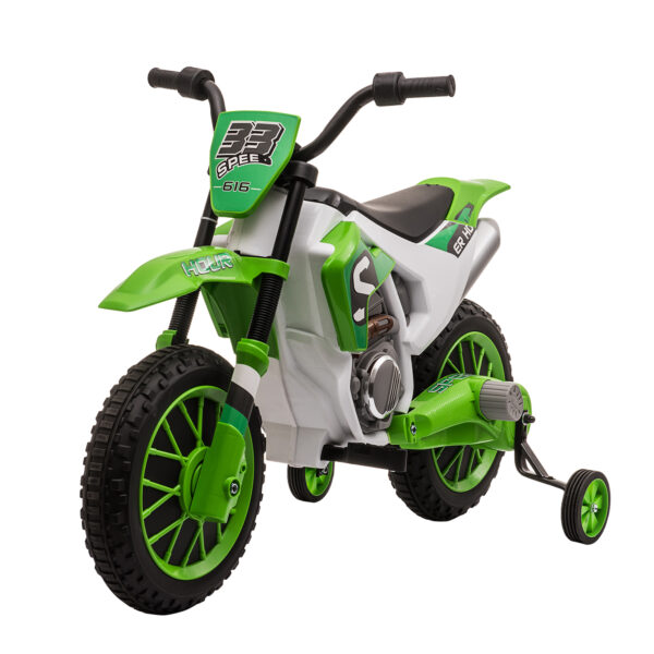 Moto da Cross Elettrica per Bambini da 3-5 Anni - Verde