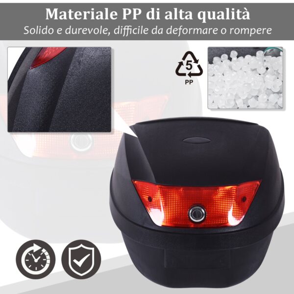 Bauletto Baule Universale Posteriore per Moto Scooter Motorini 41x40x30cm 30L