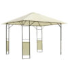 Tendone Gazebo da Giardino Bianco in Metallo 3x3m