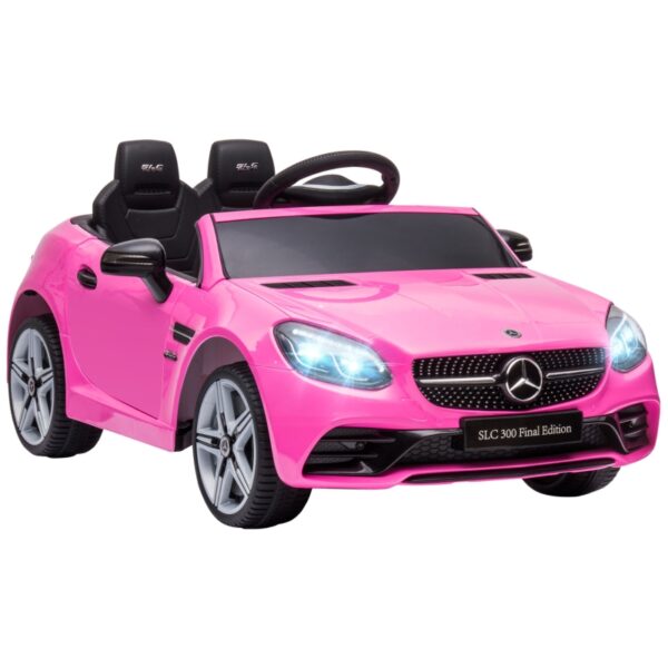 Mercedes Macchina Elettrica per Bambini 3-6 Anni con Luci LED, Effetti Sonori e Telecomando, Rosa