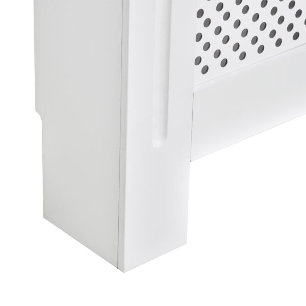 Copritermosifone in Legno Bianco a Griglia - Dimensioni 111.5x82x19cm