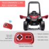 Macchina Elettrica per Bambini 3-8 Anni Quad Elettrico Mini Rosso e Nero