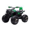 Quad per Bambini Elettrico 12V con Fari Funzionanti e Pedale, Batteria Ricaricabile, Età 3-5 Anni, 100x65x73cm - Nero e Verde