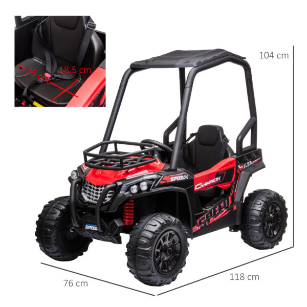 Macchina Elettrica per Bambini 3-8 Anni Quad Elettrico Mini Rosso e Nero