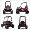 Macchina Elettrica per Bambini 3-8 Anni Quad Elettrico Mini Rosso e Nero