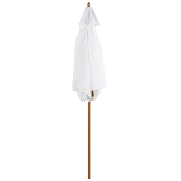 Ombrellone da Giardino in Bambù, Bianco Crema, Ø250 x 230cm