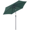 Ombrellone da Giardino Inclinabile Spiaggia Alluminio e Poliestere Φ2.7×2.35m Verde Scuro