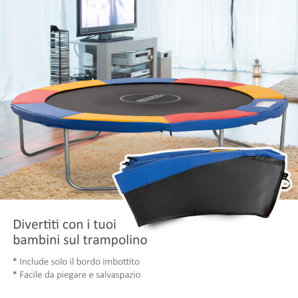 Copertura Bordo di Protezione per Trampolino Elastico in PVC Rosso Blu Giallo ( Ø305cm )