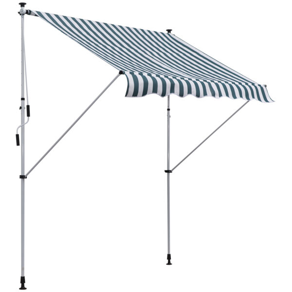 Tenda da Sole da Esterno a Rullo con Manovella, Altezza e Angolazione Regolabile, 200x150cm