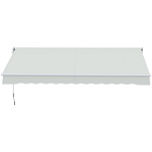 Tenda da Sole a Bracci Regolabile 5°-35° in Alluminio e Poliestere, 200x295 cm, Crema