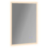 Specchio Bagno con Luce LED 70x50 cm, Specchiera con Funzione Anti-Appannamento e Tasti Touch