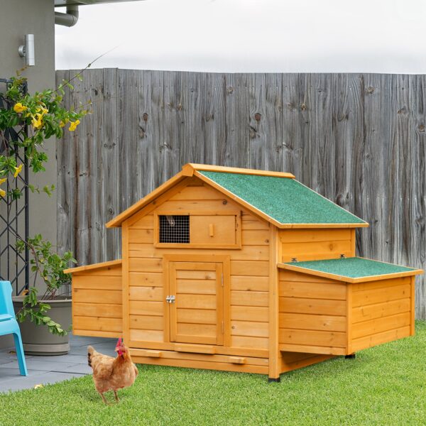 Pollaio Gabbia per Galline da Giardino Impermeabile in Legno 150x100x96.5 cm