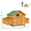 Pollaio Gabbia per Galline da Giardino Impermeabile in Legno 150x100x96.5 cm