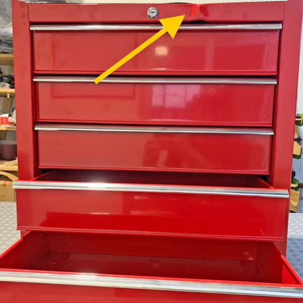 Carrello Cassettiera Porta Utensili per officina, rosso, 67.5x33x77cm