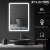 Specchio Bagno con Luce LED 70x50 cm, Specchiera con Funzione Anti-Appannamento e Tasti Touch