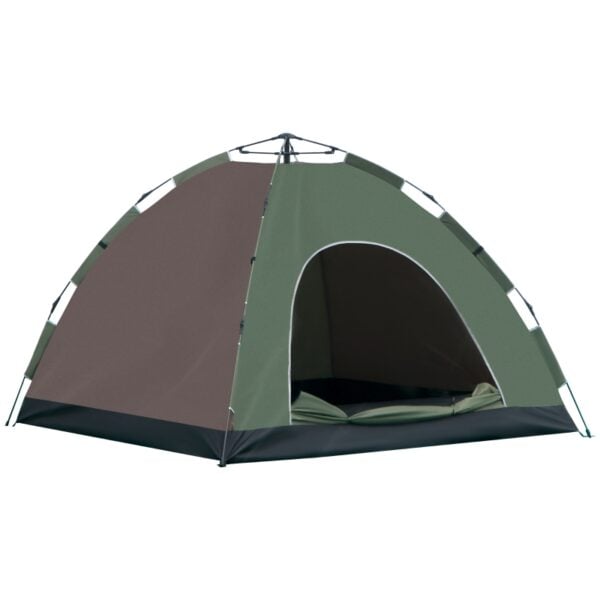 Tenda da Campeggio Pop-Up per 4 Persone, con Borsa da Trasporto, Ganci e Tasche, 210x210x135cm