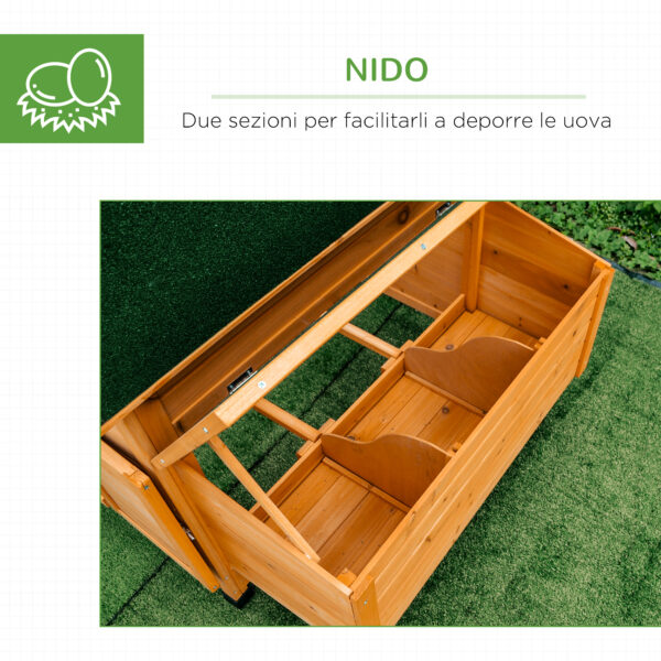 Pollaio Gabbia per Galline da Giardino Impermeabile in Legno 150x100x96.5 cm