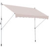 Tenda da Sole Avvolgibile Autoportante Beige 300×150cm