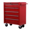 Carrello Cassettiera Porta Utensili per officina, rosso, 67.5x33x77cm