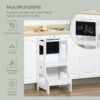 Scala Montessori 2 in 1 in MDF Staccabile, con Sgabello, Lavagna Inclusi, per Bambini 3-6 Anni, Bianco