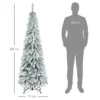 Albero di Natale Innevato 180cm con 523 Rami e Base in Acciaio per Interni