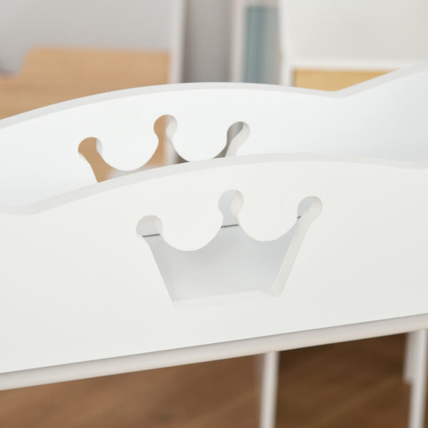 Appendiabiti in legno per Bambini con Ripiani e Ganci Laterali, 63x37x103cm, Bianco