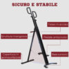 Vertical Climber con Monitor LCD e Altezza Regolabile, Arrampicatore in Acciaio e ABS, 100x60x175-195 cm, Nero