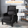 Poltrona Massaggiante Relax Reclinabile Funzione Riscaldante Telecomando 78 × 84 × 101cm Nero