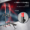 Stazione da Fitness Pieghevole con Altezza Regolabile 180-230cm con Barra