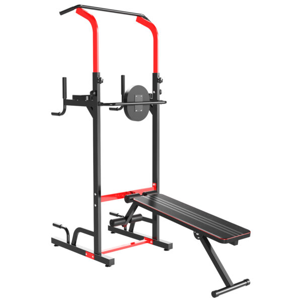 Stazione da Fitness Pieghevole con Altezza Regolabile 180-230cm con Barra