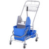 Carrello delle Pulizie Professionale con Secchio 25L e Strizzatore, Blu