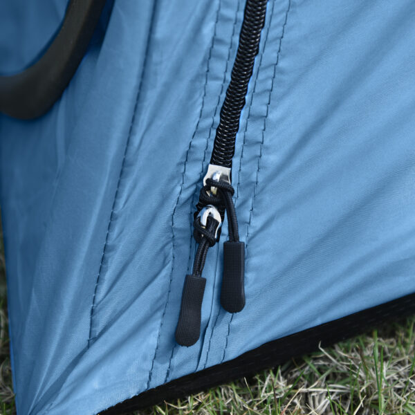 Tenda da Spiaggia per 2-3 Persone in Poliestere, PE e Acciaio con Tasche Portaoggetti, 150x115x110 cm