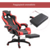 Sedia da Gaming o da Ufficio Ergonomica in Similpelle Nera e Rossa