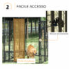 Kennel per Cani in Acciaio per Interni ed Esterni con Tettuccio in Tessuto Oxford e 2 Ciotole, 244x122x183 cm