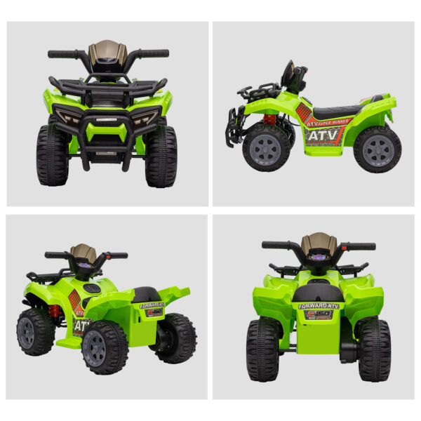 Quad Elettrico per Bambini con Batteria Ricaricabile 6V Età 18-36 Mesi - Verde