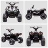 Quad per Bambini 3-5 Anni Elettrico 12V, 2 Velocità, Ruote Larghe con Sospensioni e Fari LED, Bianco