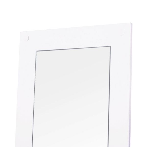 Mobile per Ingresso in Legno Set 3 Pezzi con Scarpiera, Appendiabiti e Specchio, 80x27x46.5cm - Bianco