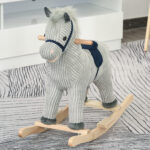 Cavallo a Dondolo per Bambini 36-72 Mesi - Grigio