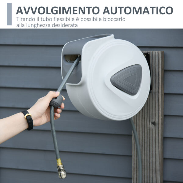 Avvolgitubo Automatico da Parete con Attacco Φ1/4''', 180°, 20 + 2m