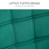 Poltroncina Stile Nordico in Legno ed Effetto Velluto Verde per Soggiorno o Ufficio, 64x62x72.5 cm