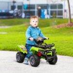 Quad Elettrico per Bambini con Batteria Ricaricabile 6V Età 18-36 Mesi - Verde