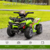 Quad Elettrico per Bambini con Batteria Ricaricabile 6V Età 18-36 Mesi - Verde