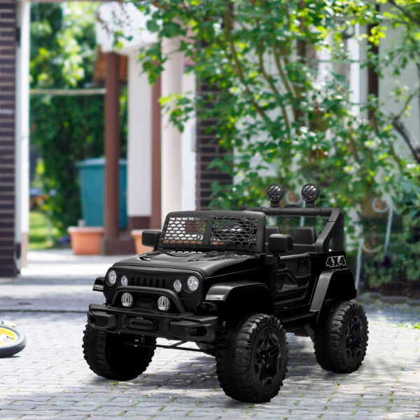 Macchina Elettrica per Bambini 12V modello 4x4 Fuoristrada con Telecomando e Guida Manuale, Nero