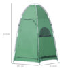 Tenda Doccia da Campeggio con Borsa per Trasporto e Tasca Portaoggetti 122x122x213cm, Verde