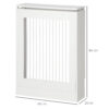 Copritermosifone a Doghe Moderno ed Elegante per la Casa, in MDF e Acciaio, 60x18x84cm, Bianco