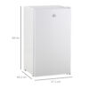 Frigo Portatile 91L con Termostato Regolabile, Scaffali a Parete, Ripiani e 1 Cassetto, 47.5x44.2x84 cm