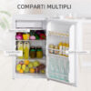 Frigo Portatile 91L con Termostato Regolabile, Scaffali a Parete, Ripiani e 1 Cassetto, 47.5x44.2x84 cm