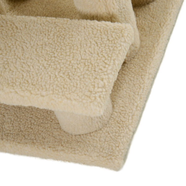 Scaletta per Animali Domestici con 4 Gradini e Morbido Rivestimento Beige